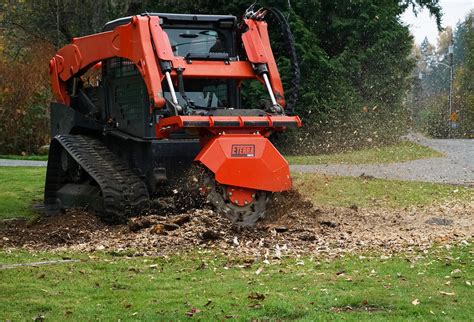 stump grinder on walk behind skid steer|skid steer mounted tree grinder.